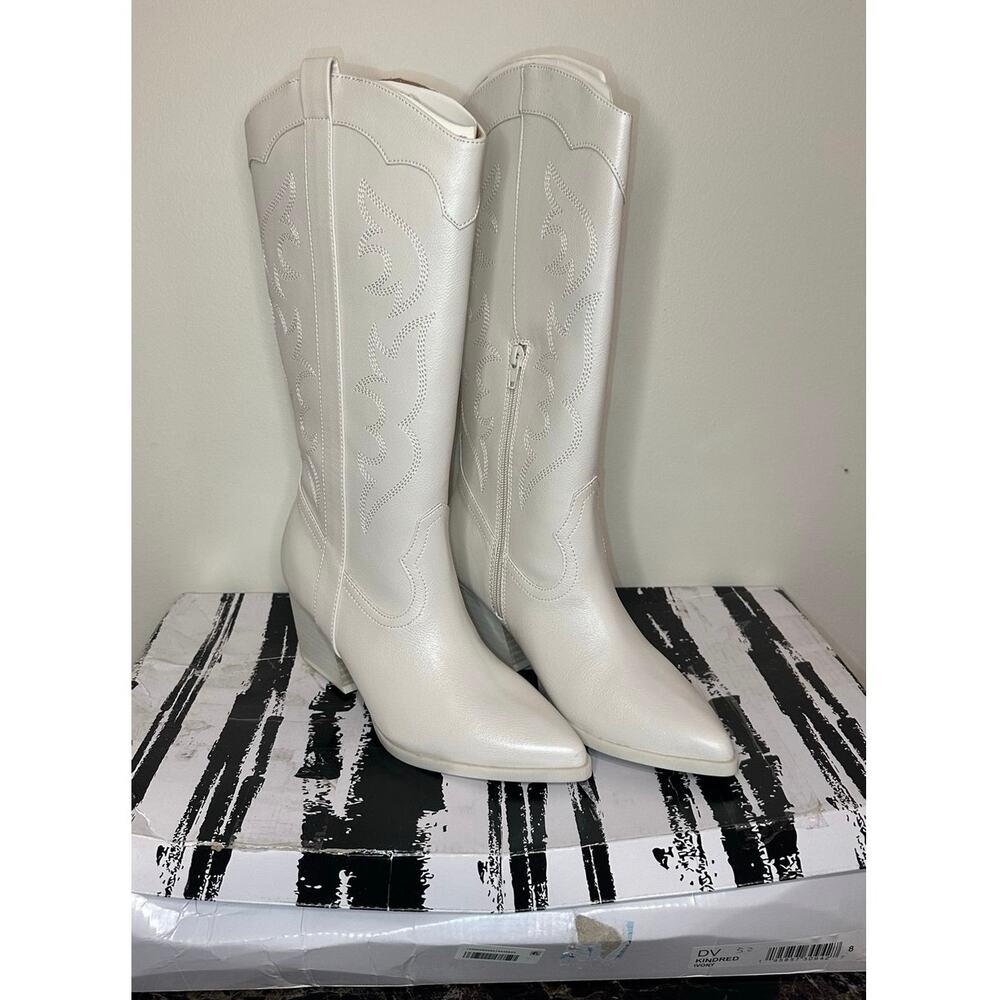 Dolce Vita Kindred Knee-High Western Boots in Ivory Coast - US Size 8